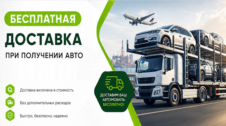 Акция! Бесплатная доставка по Кстове при получении авто